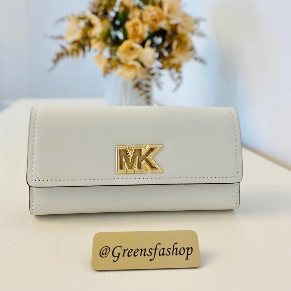 Michael Kors Mimi Large Bifold Wallet Optic White